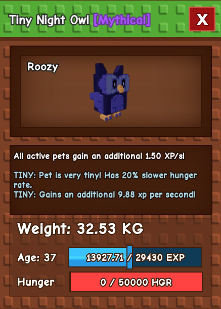 Huge Night owl - 32kg - Max 76.13kg
